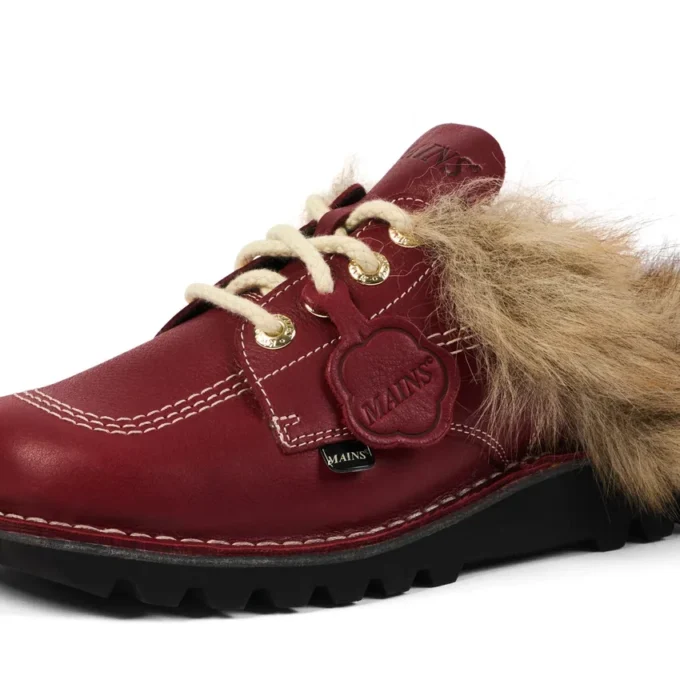 Yetişkin Unisex Kick Mule Fur Mains Kırmızı