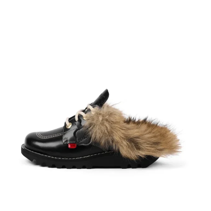 Yetişkin Unisex Kick Mule Fur Mains Siyah