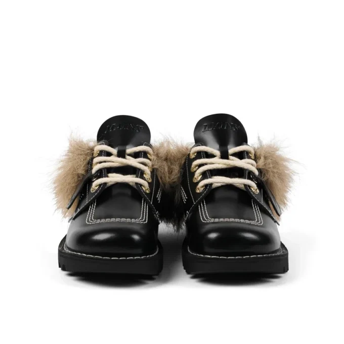Yetişkin Unisex Kick Mule Fur Mains Siyah