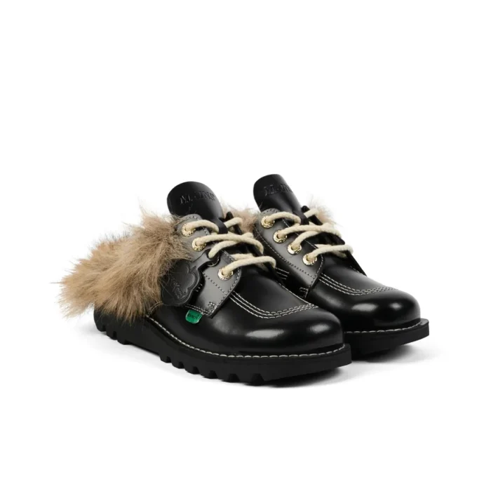 Yetişkin Unisex Kick Mule Fur Mains Siyah