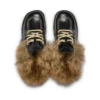 Yetişkin Unisex Kick Mule Fur Mains Siyah