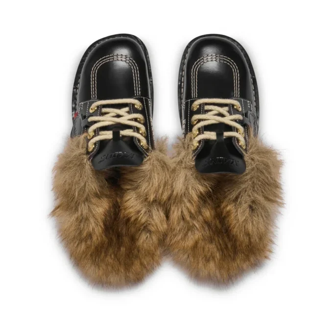 Yetişkin Unisex Kick Mule Fur Mains Siyah