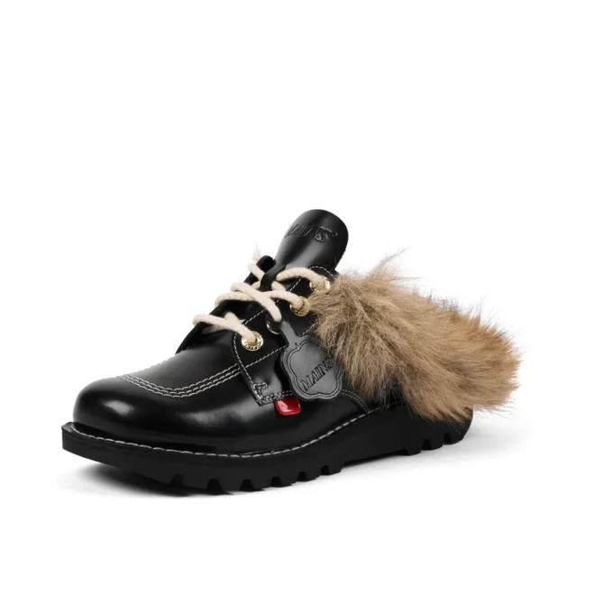 Yetişkin Unisex Kick Mule Fur Mains Siyah