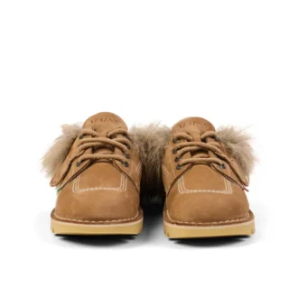 Yetişkin Unisex Kick Mule Fur Mains Tan
