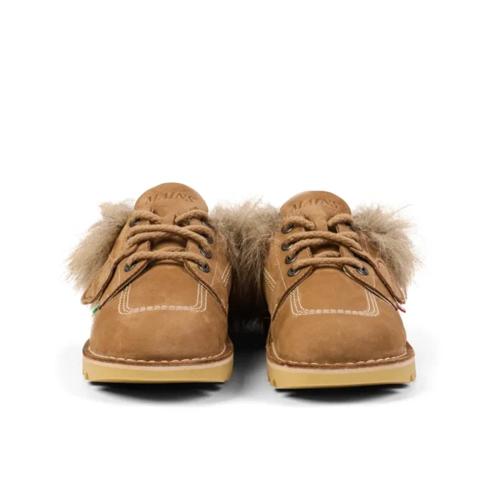 Yetişkin Unisex Kick Mule Fur Mains Tan