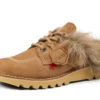 Yetişkin Unisex Kick Mule Fur Mains Tan