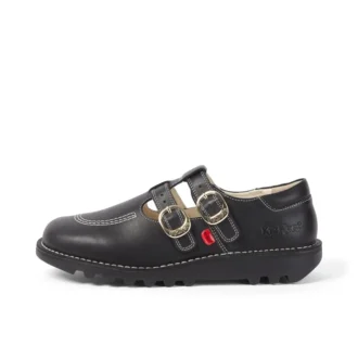 Yetişkin Unisex Kick T-Bar Goldie Ayakkabılar Siyah