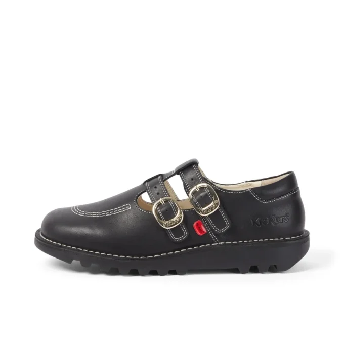 Yetişkin Unisex Kick T-Bar Goldie Ayakkabılar Siyah