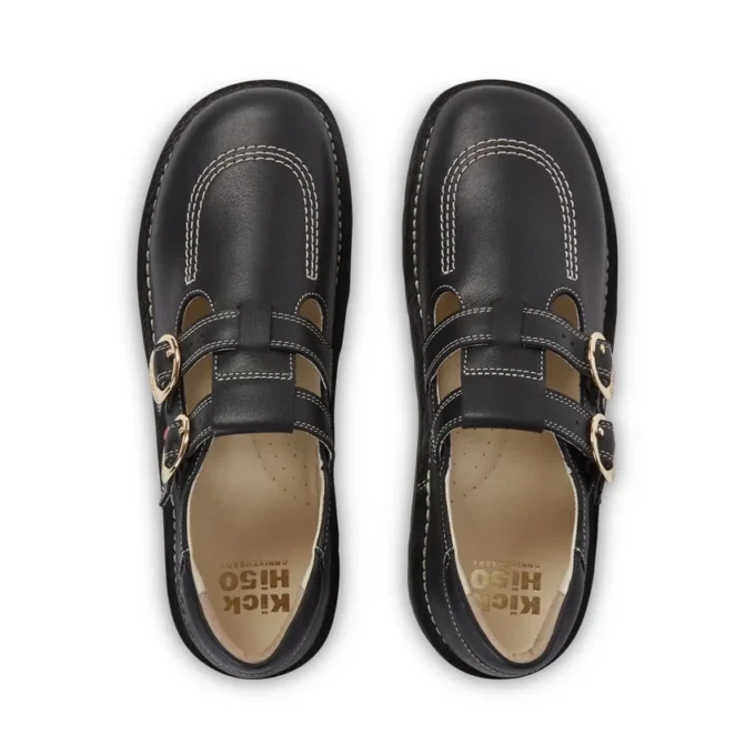 Yetişkin Unisex Kick T-Bar Goldie Ayakkabılar Siyah
