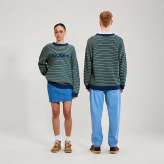 Yetişkin Unisex Kickers Göğüs Logolu Örgü Kazak – Çok Renkli