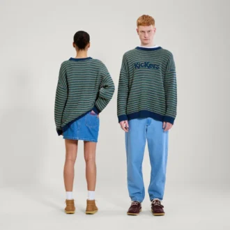 Yetişkin Unisex Kickers Göğüs Logolu Örgü Kazak – Çok Renkli