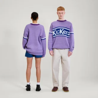Yetişkin Unisex Kickers Göğüs Logolu Örgü Mor