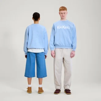 Yetişkin Unisex Kickers Klasik Crew Sweatshirt Mavi
