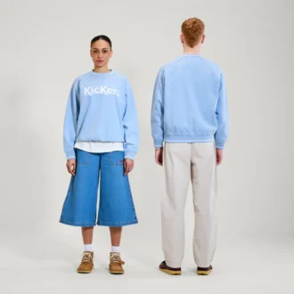 Yetişkin Unisex Kickers Klasik Crew Sweatshirt Mavi