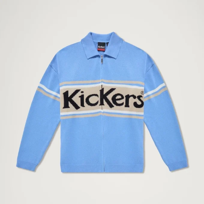 Yetişkin Unisex Kickers Klasik Fermuarlı Örgü Mavi