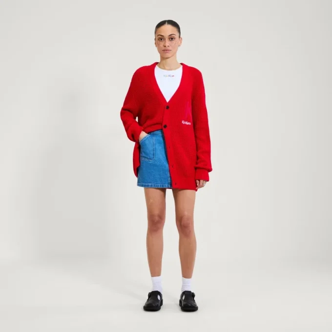 Yetişkin Unisex Kickers Klasik Hırka Kırmızı