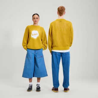 Yetişkin Unisex Kickers Klasik Jakarlı Örgü Sarı