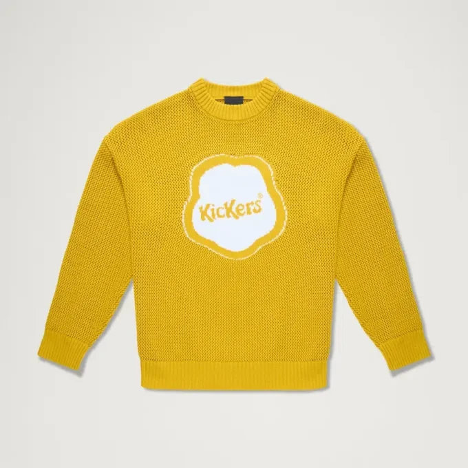 Yetişkin Unisex Kickers Klasik Jakarlı Örgü Sarı