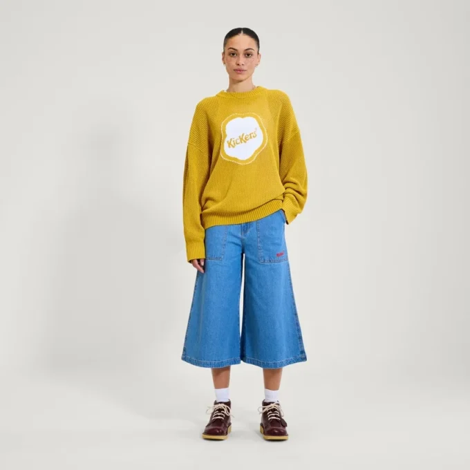 Yetişkin Unisex Kickers Klasik Jakarlı Örgü Sarı