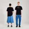 Yetişkin Unisex Kickers Klasik Kısa Kollu Tişört Siyah