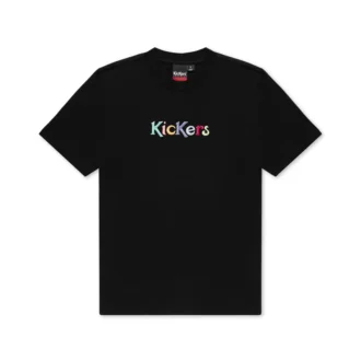 Yetişkin Unisex Kickers Klasik Kısa Kollu Tişört Siyah
