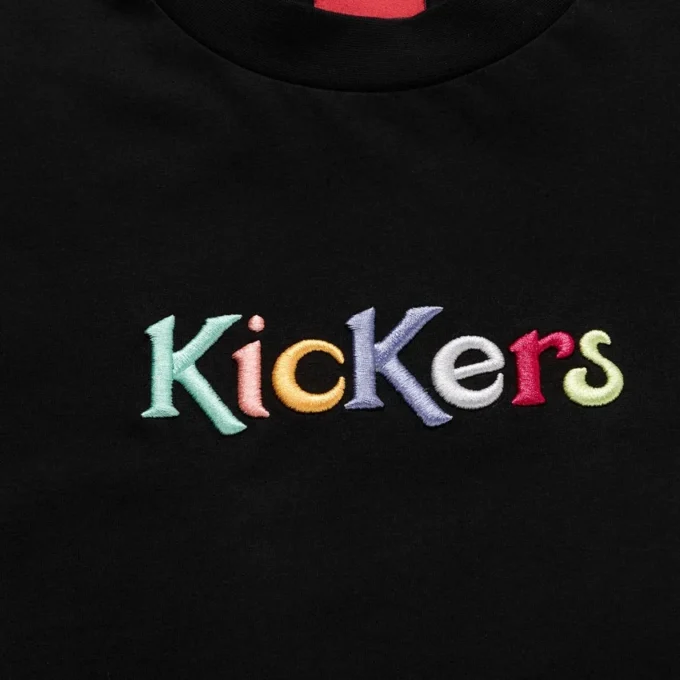 Yetişkin Unisex Kickers Klasik Kısa Kollu Tişört Siyah