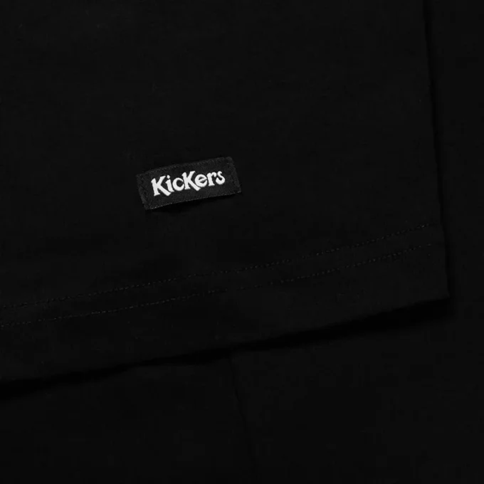 Yetişkin Unisex Kickers Klasik Kısa Kollu Tişört Siyah