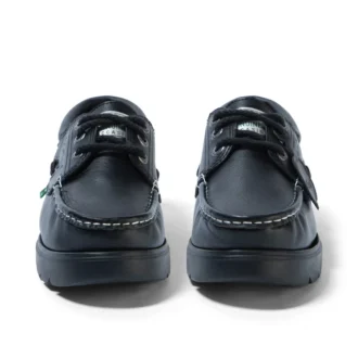 Yetişkin Unisex Lennon Tekne Ayakkabısı Deri Siyah